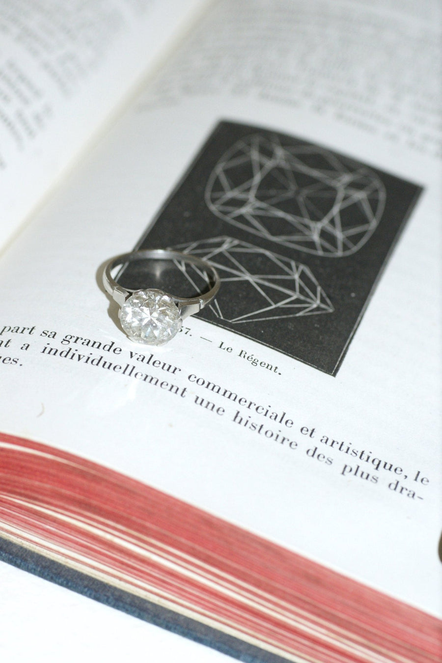 Solitaire Art Deco diamant 3.55 Cts - Galerie Pénélope